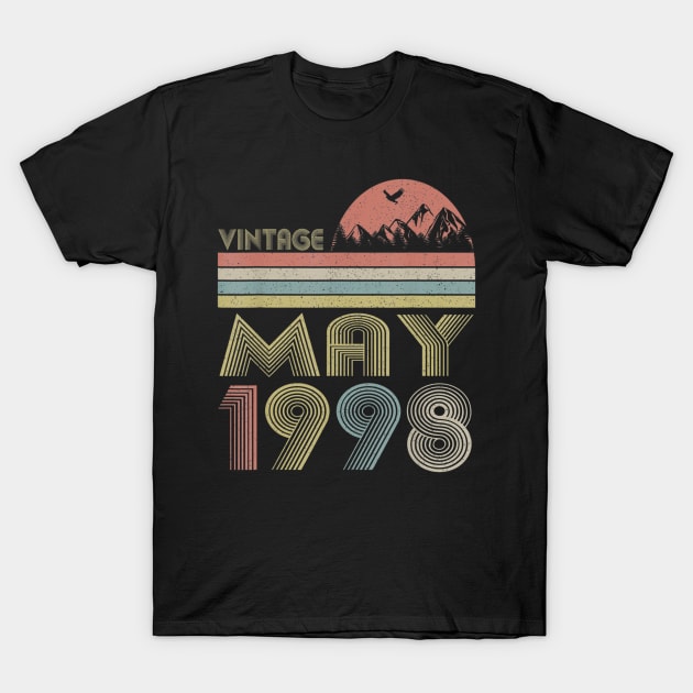 Born in May 1998 Vintage Retro 21st Birthday Gift T-Shirt by teudasfemales